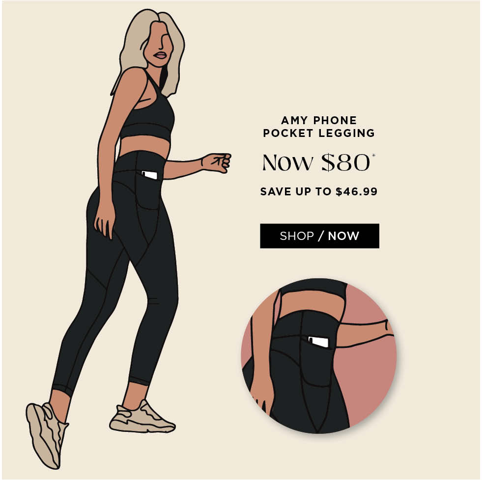 Amy Phone Pocket Leggings Now $80. Save up to $46.99. Shop now