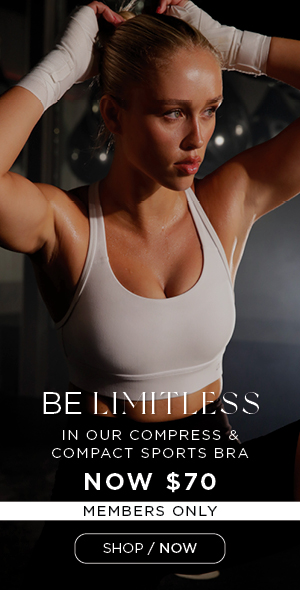 Five Models wearing compress and compact sports bras
